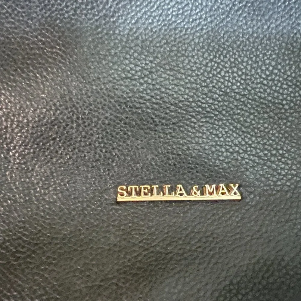 Stella & Maxx Black Leather Tote